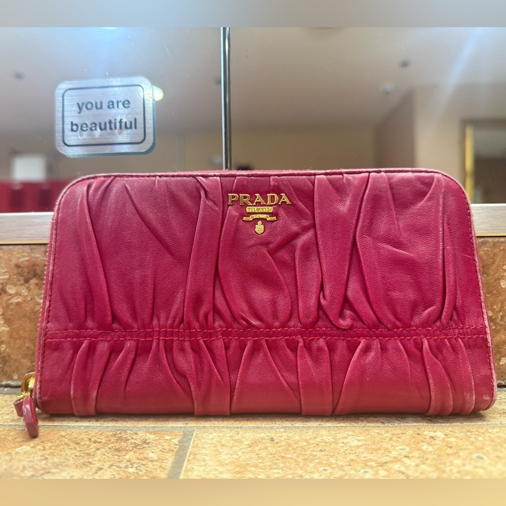 Prada Pink Clutch Sleek Modern Design